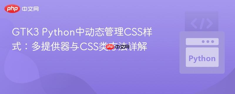 GTK3 Python中动态管理CSS样式：多提供器与CSS类方法详解