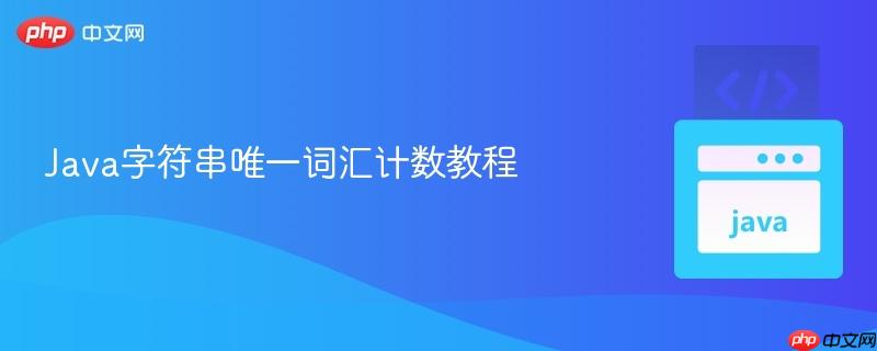 Java字符串唯一词汇计数教程