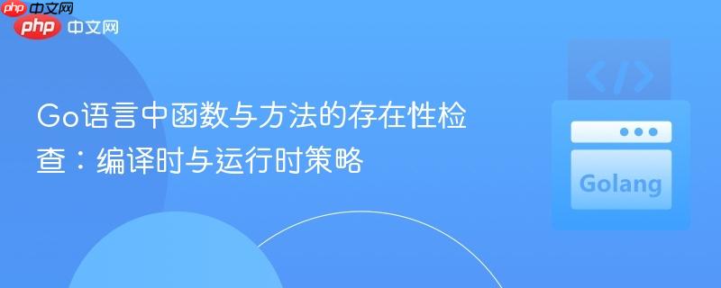 Go语言中函数与方法的存在性检查：编译时与运行时策略