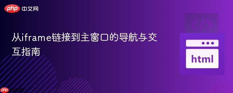 从iframe链接到主窗口的导航与交互指南