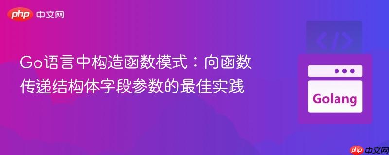 Go语言中构造函数模式：向函数传递结构体字段参数的最佳实践