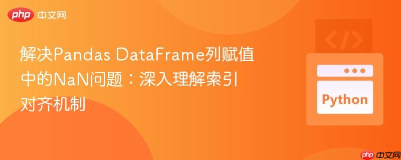 解决Pandas DataFrame列赋值中的NaN问题：深入理解索引对齐机制