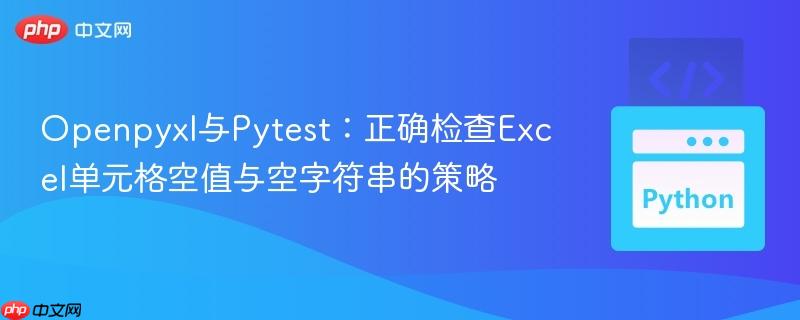 Openpyxl与Pytest：正确检查Excel单元格空值与空字符串的策略