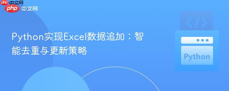 Python实现Excel数据追加：智能去重与更新策略