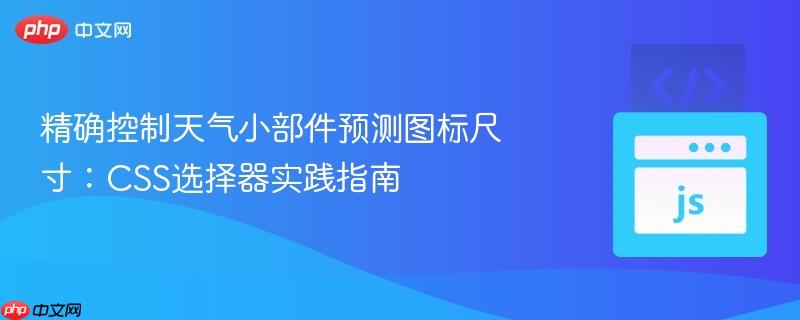 精确控制天气小部件预测图标尺寸：CSS选择器实践指南