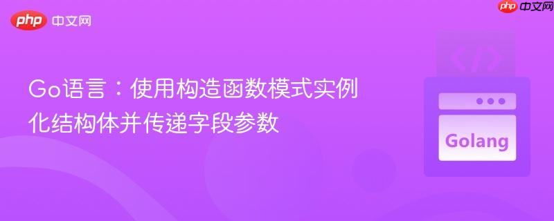 Go语言：使用构造函数模式实例化结构体并传递字段参数