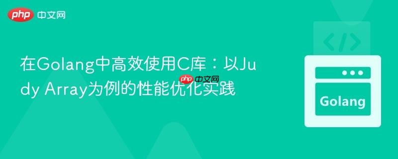 在Golang中高效使用C库：以Judy Array为例的性能优化实践