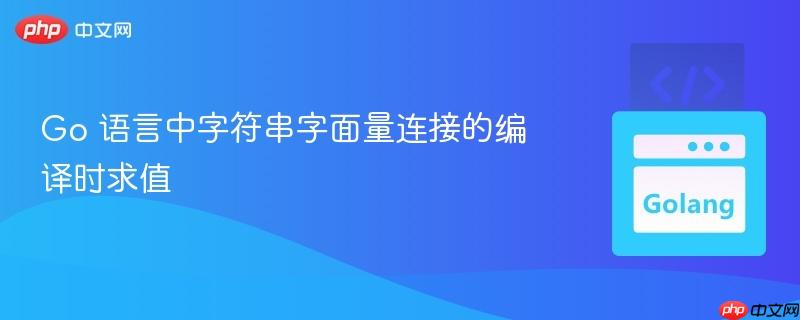 Go 语言中字符串字面量连接的编译时求值