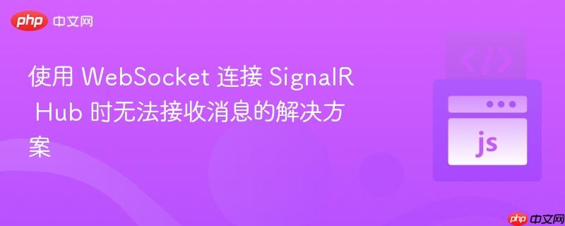 使用 WebSocket 连接 SignalR Hub 时无法接收消息的解决方案