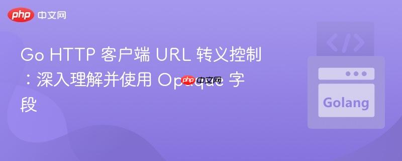 Go HTTP 客户端 URL 转义控制：深入理解并使用 Opaque 字段