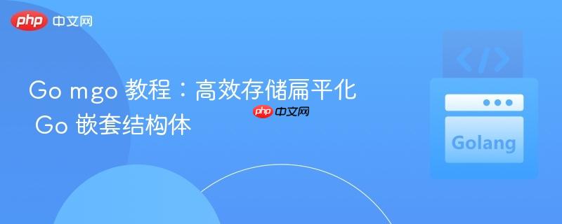 Go mgo 教程：高效存储扁平化 Go 嵌套结构体