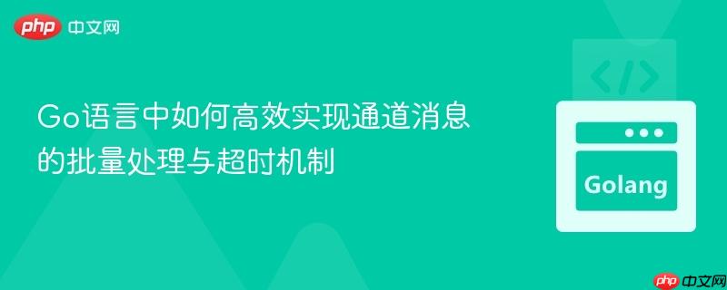 Go语言中如何高效实现通道消息的批量处理与超时机制