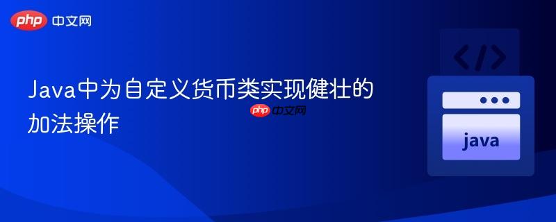 Java中为自定义货币类实现健壮的加法操作