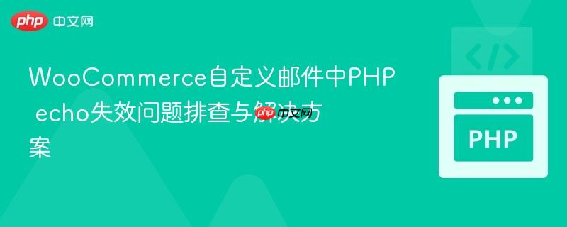 WooCommerce自定义邮件中PHP echo失效问题排查与解决方案