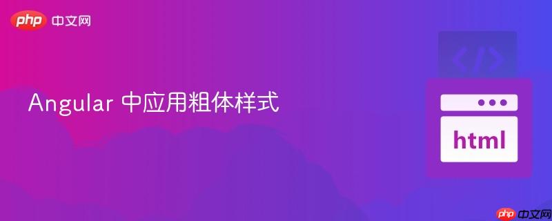 Angular 中应用粗体样式