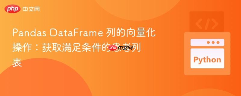 Pandas DataFrame 列的向量化操作：获取满足条件的患者列表