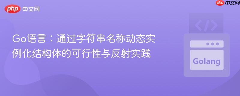 Go语言：通过字符串名称动态实例化结构体的可行性与反射实践