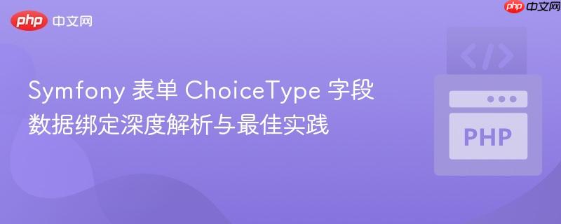 Symfony 表单 ChoiceType 字段数据绑定深度解析与最佳实践