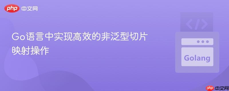 Go语言中实现高效的非泛型切片映射操作