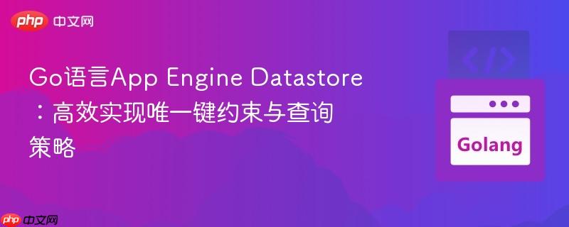 Go语言App Engine Datastore：高效实现唯一键约束与查询策略