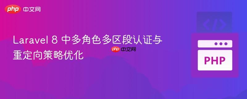 Laravel 8 中多角色多区段认证与重定向策略优化