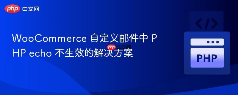 woocommerce 自定义邮件中 php echo 不生效的解决方案