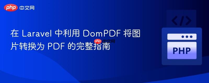 在 Laravel 中利用 DomPDF 将图片转换为 PDF 的完整指南