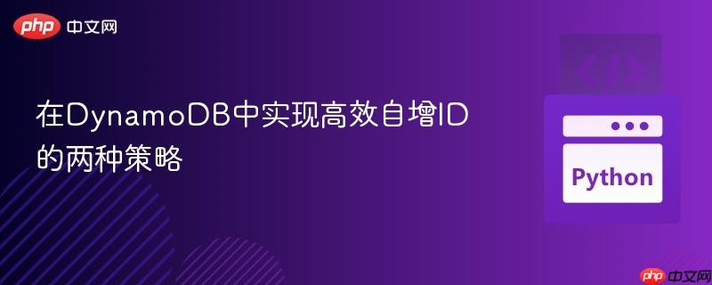 在DynamoDB中实现高效自增ID的两种策略