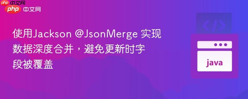 使用Jackson @JsonMerge 实现数据深度合并，避免更新时字段被覆盖