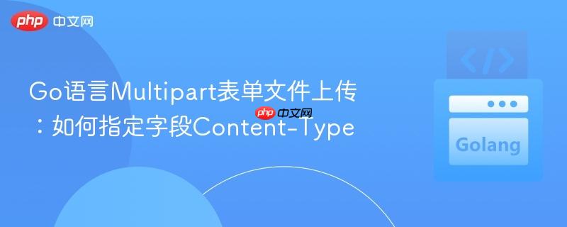 Go语言Multipart表单文件上传：如何指定字段Content-Type