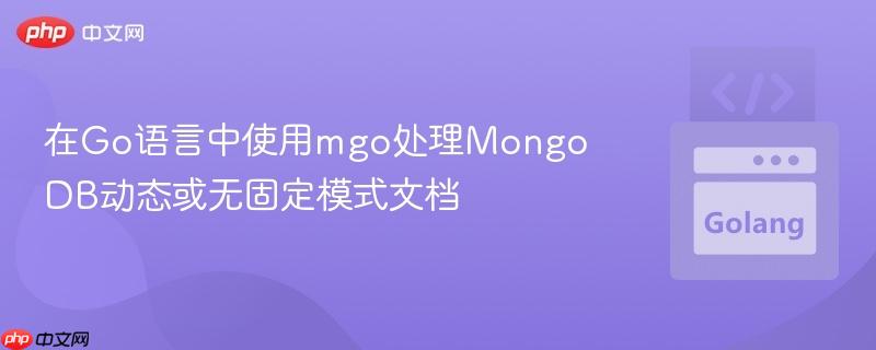 在Go语言中使用mgo处理MongoDB动态或无固定模式文档