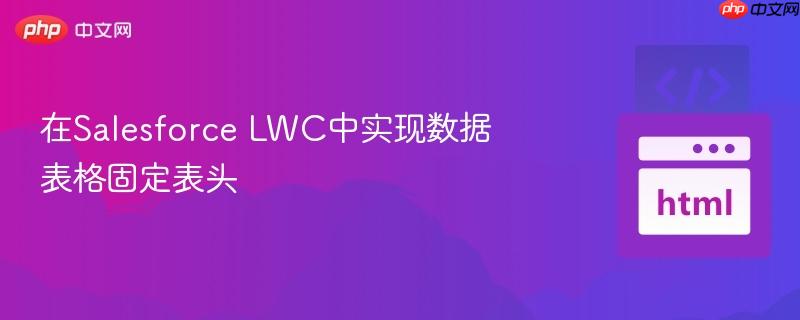 在Salesforce LWC中实现数据表格固定表头