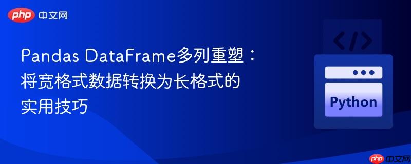Pandas DataFrame多列重塑：将宽格式数据转换为长格式的实用技巧