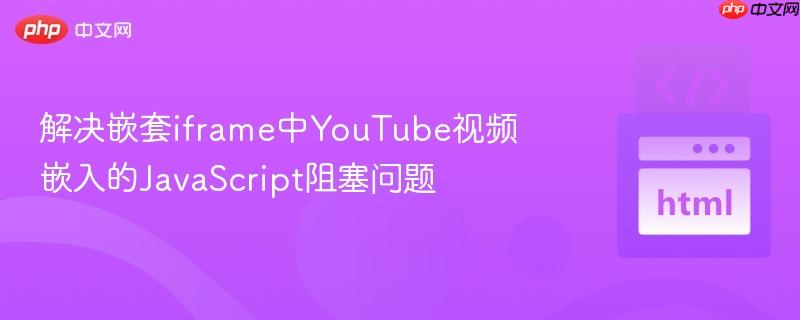解决嵌套iframe中YouTube视频嵌入的JavaScript阻塞问题