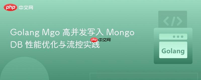 Golang Mgo 高并发写入 MongoDB 性能优化与流控实践