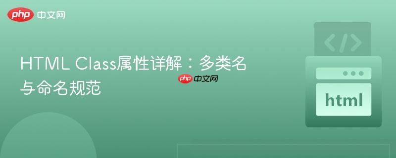 HTML Class属性详解：多类名与命名规范
