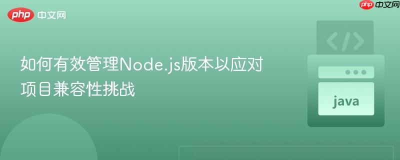如何有效管理Node.js版本以应对项目兼容性挑战