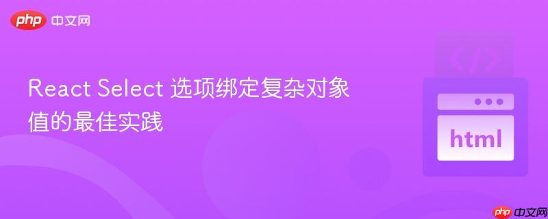 React Select 选项绑定复杂对象值的最佳实践