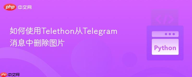 如何使用Telethon从Telegram消息中删除图片