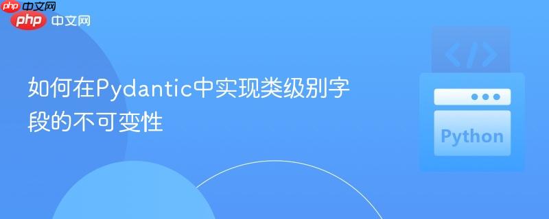 如何在Pydantic中实现类级别字段的不可变性