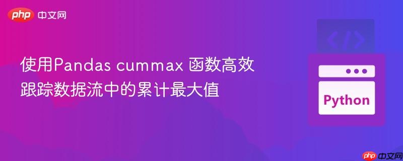使用Pandas cummax 函数高效跟踪数据流中的累计最大值