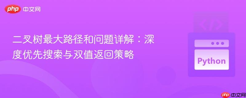 二叉树最大路径和问题详解：深度优先搜索与双值返回策略