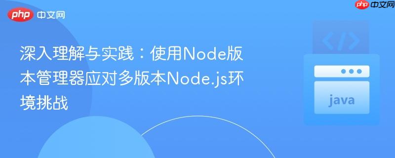 深入理解与实践：使用Node版本管理器应对多版本Node.js环境挑战