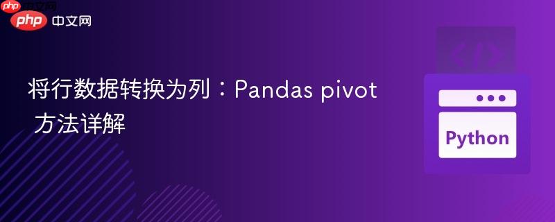 将行数据转换为列：Pandas pivot 方法详解