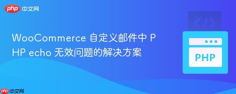 woocommerce 自定义邮件中 php echo 无效问题的解决方案