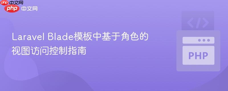 Laravel Blade模板中基于角色的视图访问控制指南