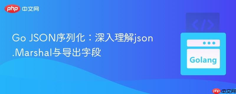 Go JSON序列化：深入理解json.Marshal与导出字段