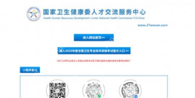 中国卫生人才网官网成绩查询入口