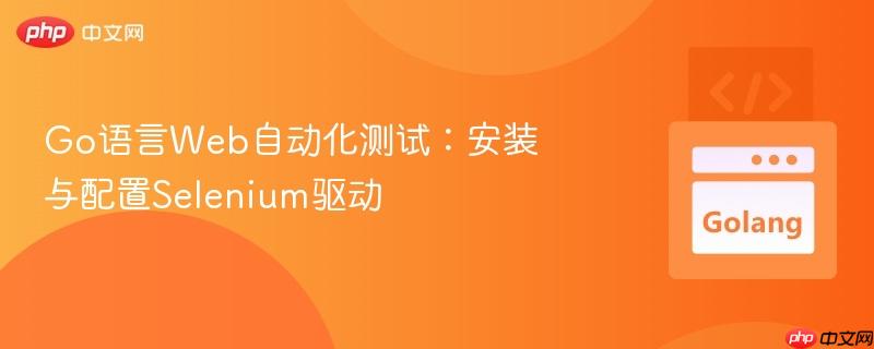 Go语言Web自动化测试：安装与配置Selenium驱动
