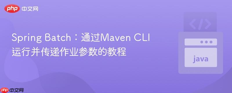 Spring Batch：通过Maven CLI运行并传递作业参数的教程